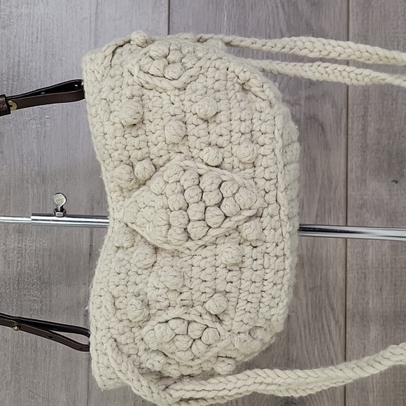 GERARD DAREL Beige Crochet Crossbody Shoulder Bag - Picture 4 of 11